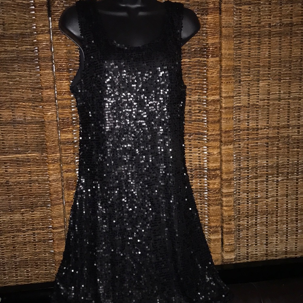 Black Sequined Dress